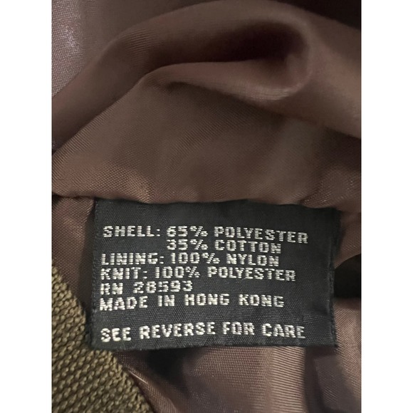 Vintage Members Only Brown Zip Front Lightweight Bomber Jacket Size XLT - Picture 6 of 7